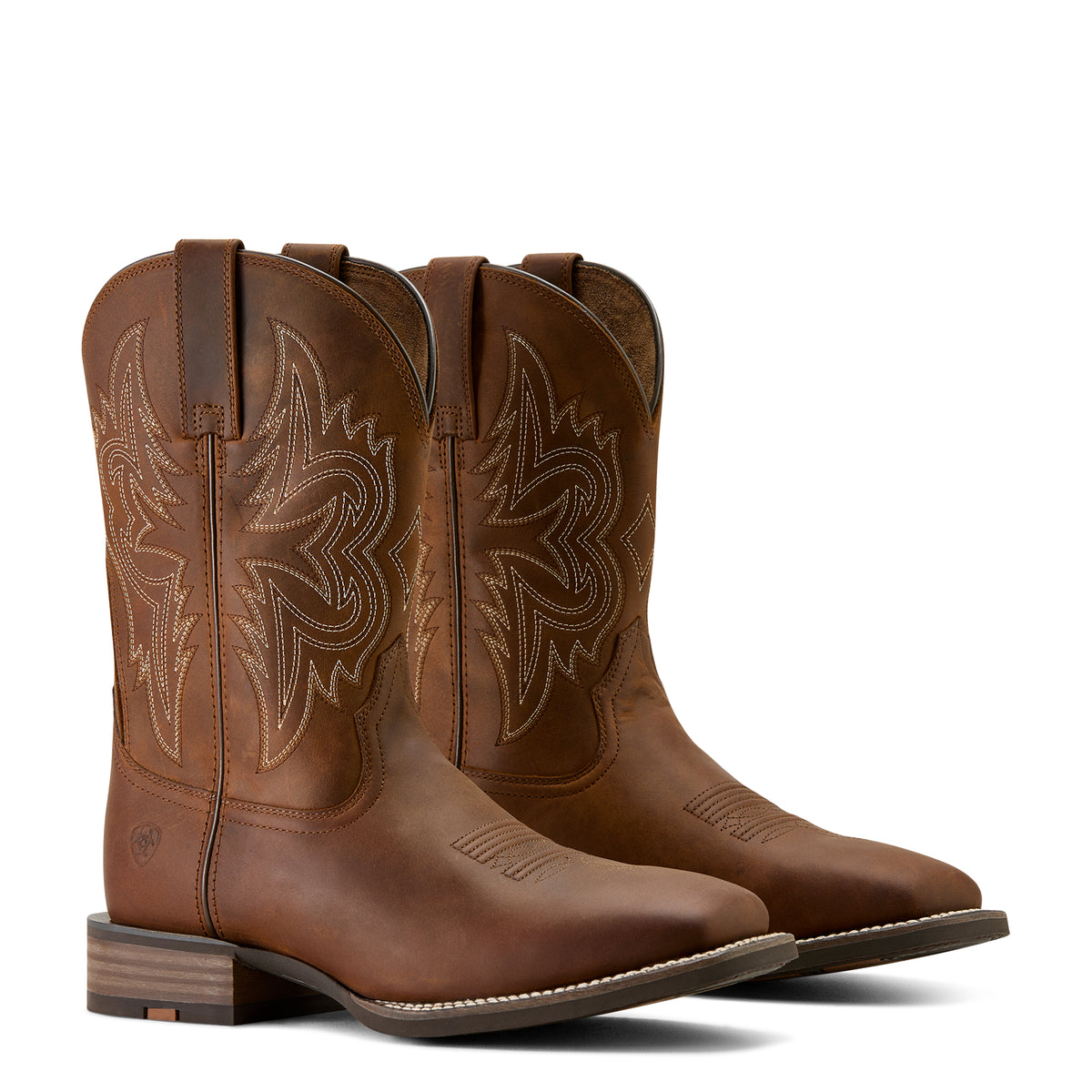 Ariat Men's Western Big Rig Wide Square Toe Boots – Distressed Brown
