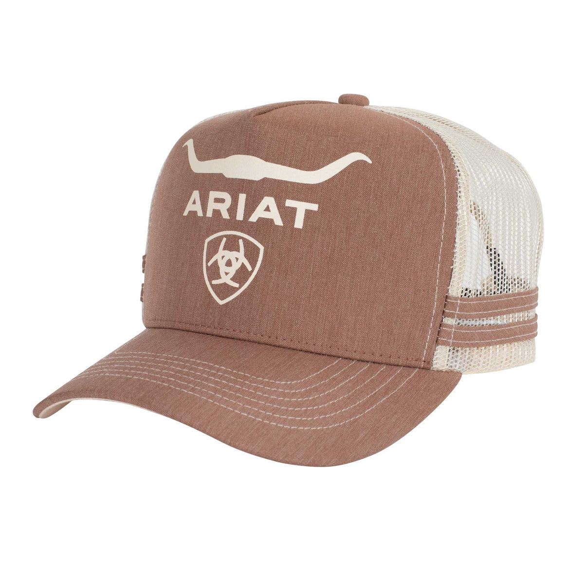 Ariat Wild Bull Trucker Cap – Brown Heather
