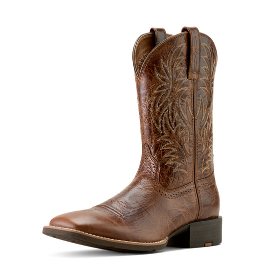 Ariat Men's Sport Western Wide Square Toe Boots – Dark Tan