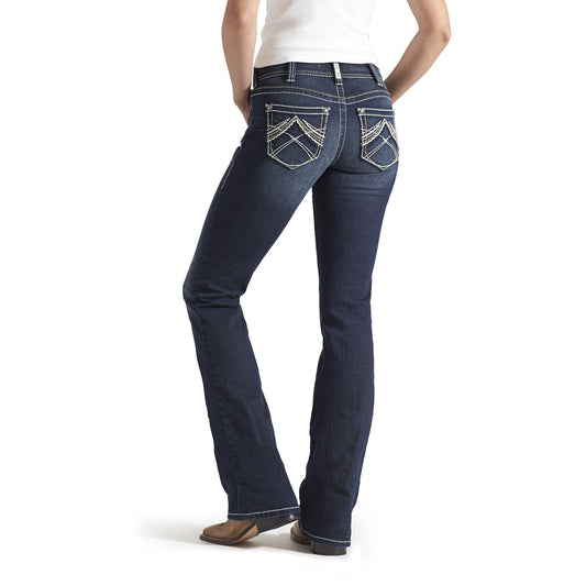 Ariat Women's REAL Mid Rise Whipstitch Boot Cut Jeans – Ocean