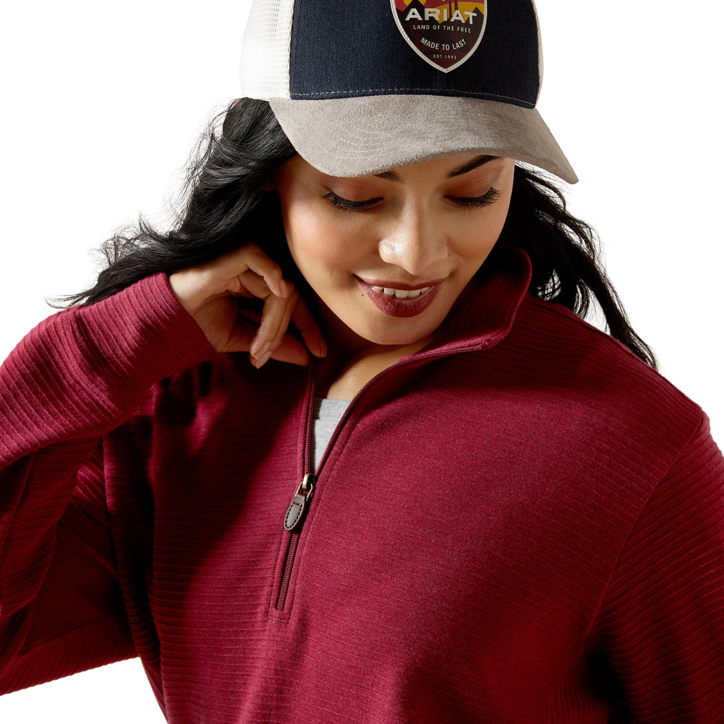 Ariat Women's High Noon 1/2 Zip Pullover - Beaujolais