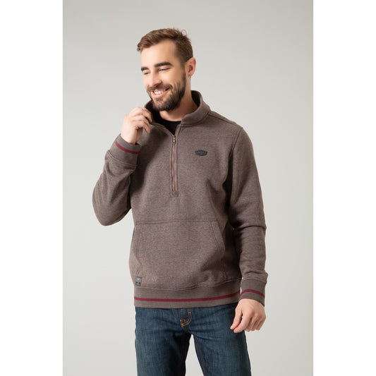 Mens Kimes Ranch Boxer Quarter Zip Sweatshirt Charcoal