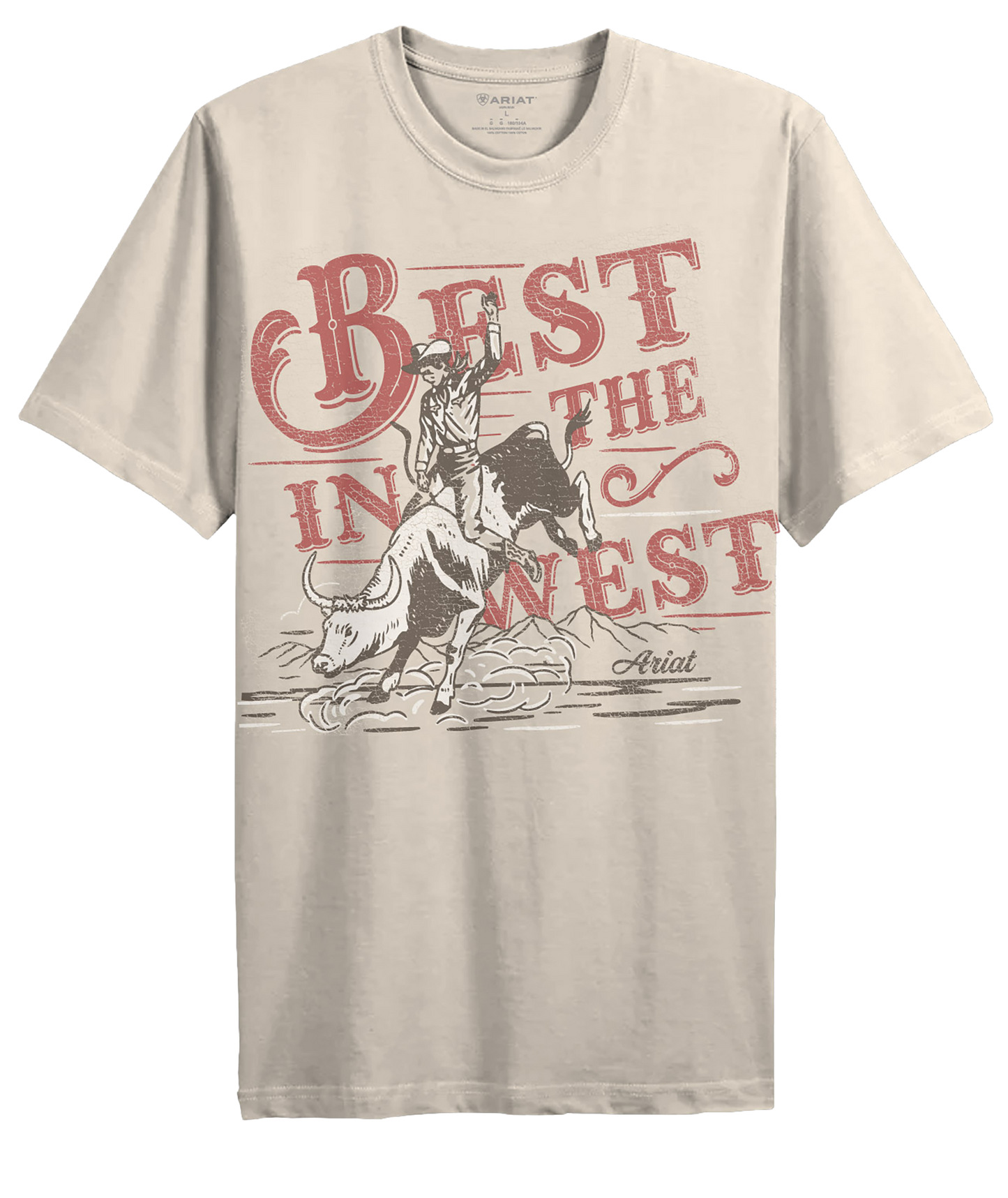 Ariat Women's Bull Rider Arched Tee - French Oak