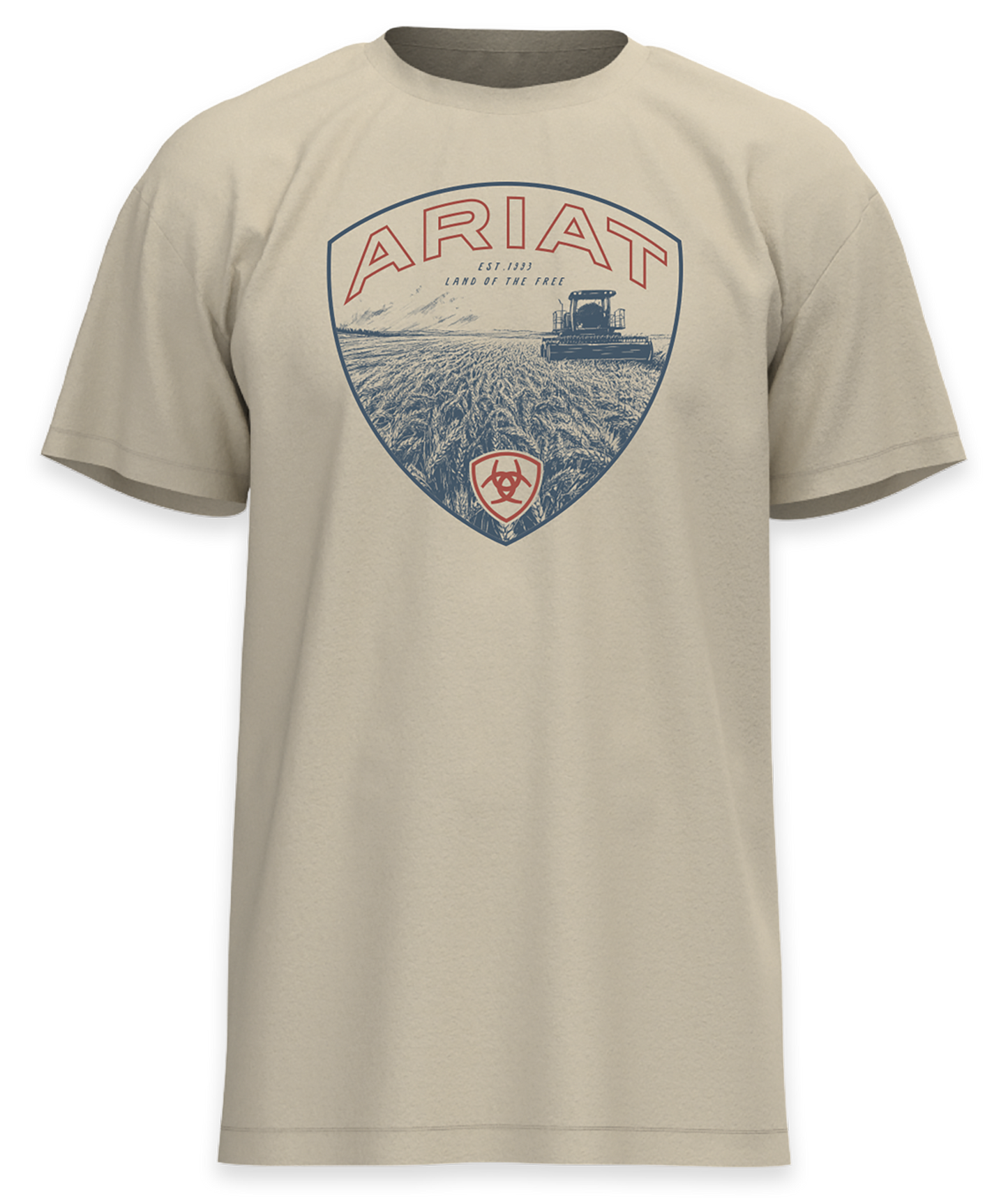 Ariat Men's Land of the Free Farm Shield Tee - Natural