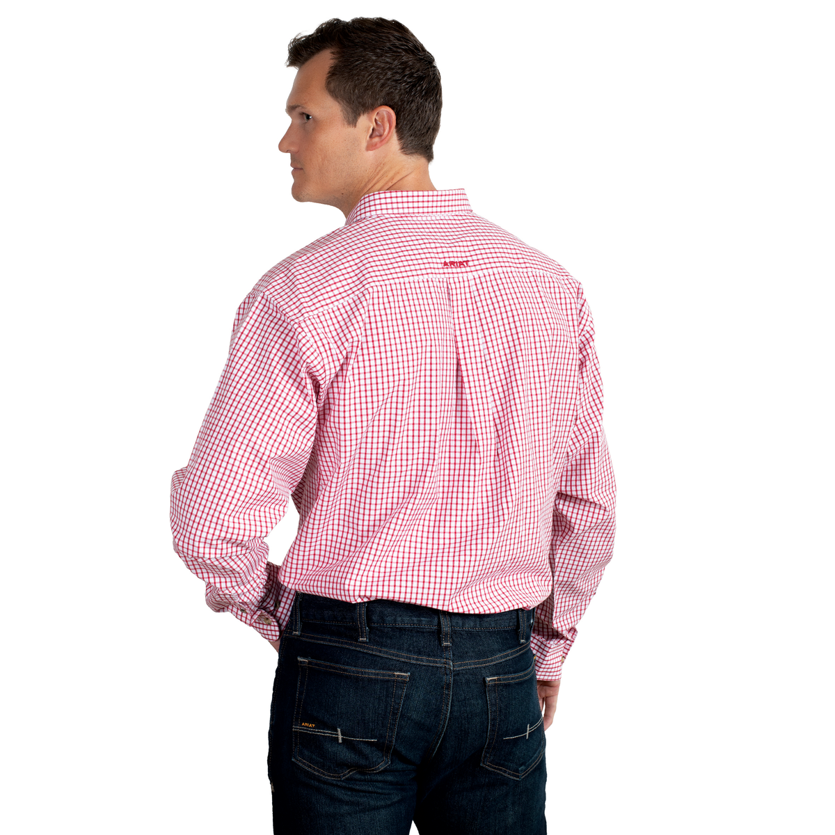 Ariat Men's Pro Series Cliff Long Sleeve Shirt – Red Check