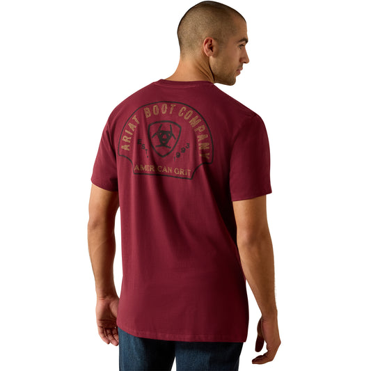 Ariat Men's Shell Game T-Shirt -  Maroon Banner