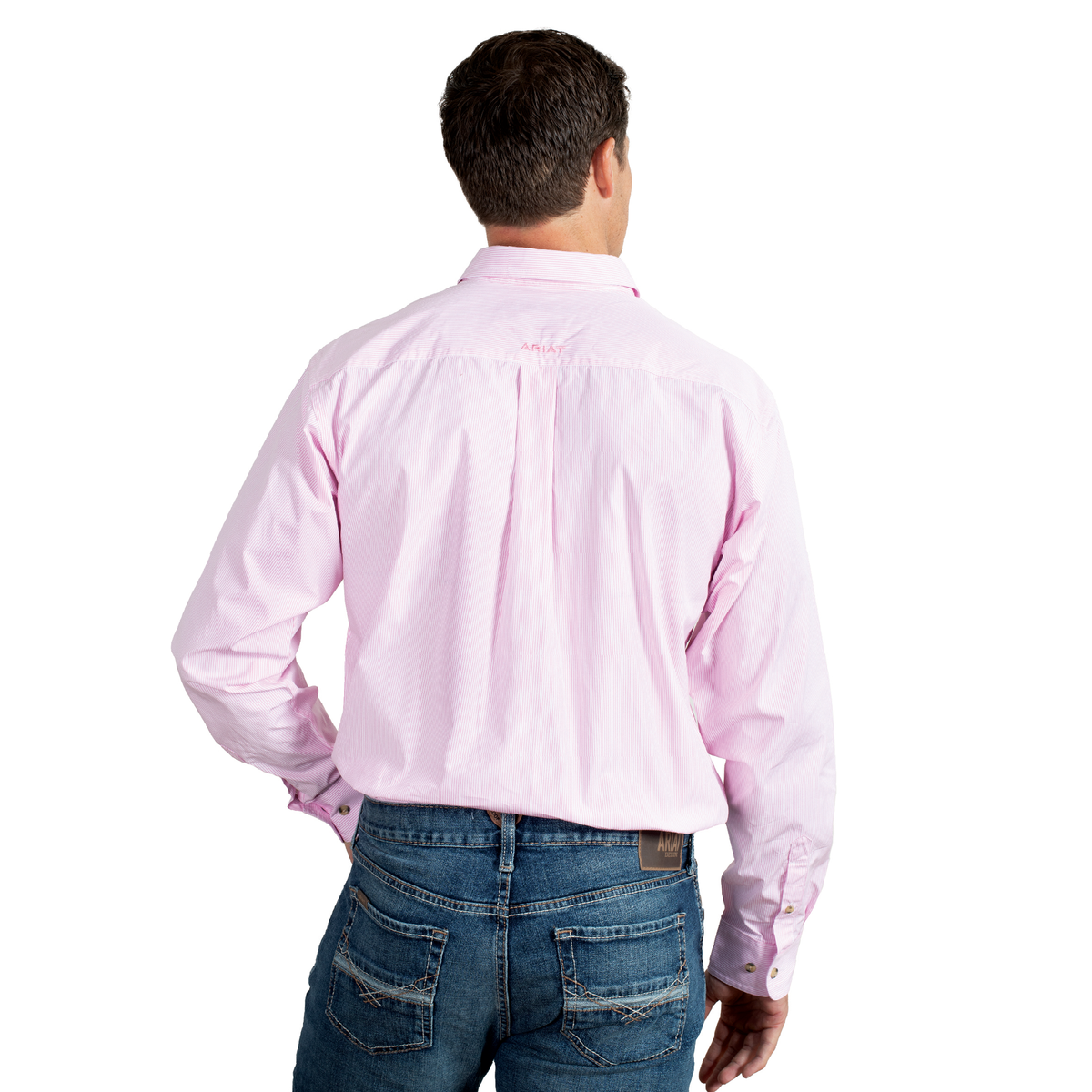 Ariat Men's Pro Series Cliff Shirt - Pink Stripe