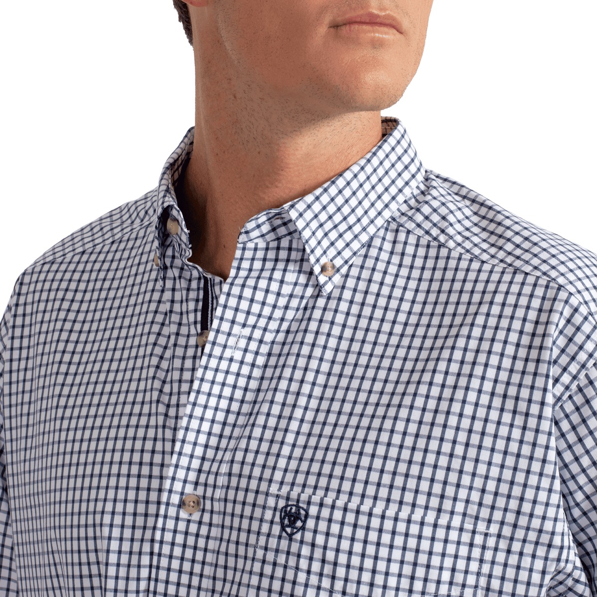 Ariat Men's Pro Series Cliff Long Sleeve Shirt – Navy Check