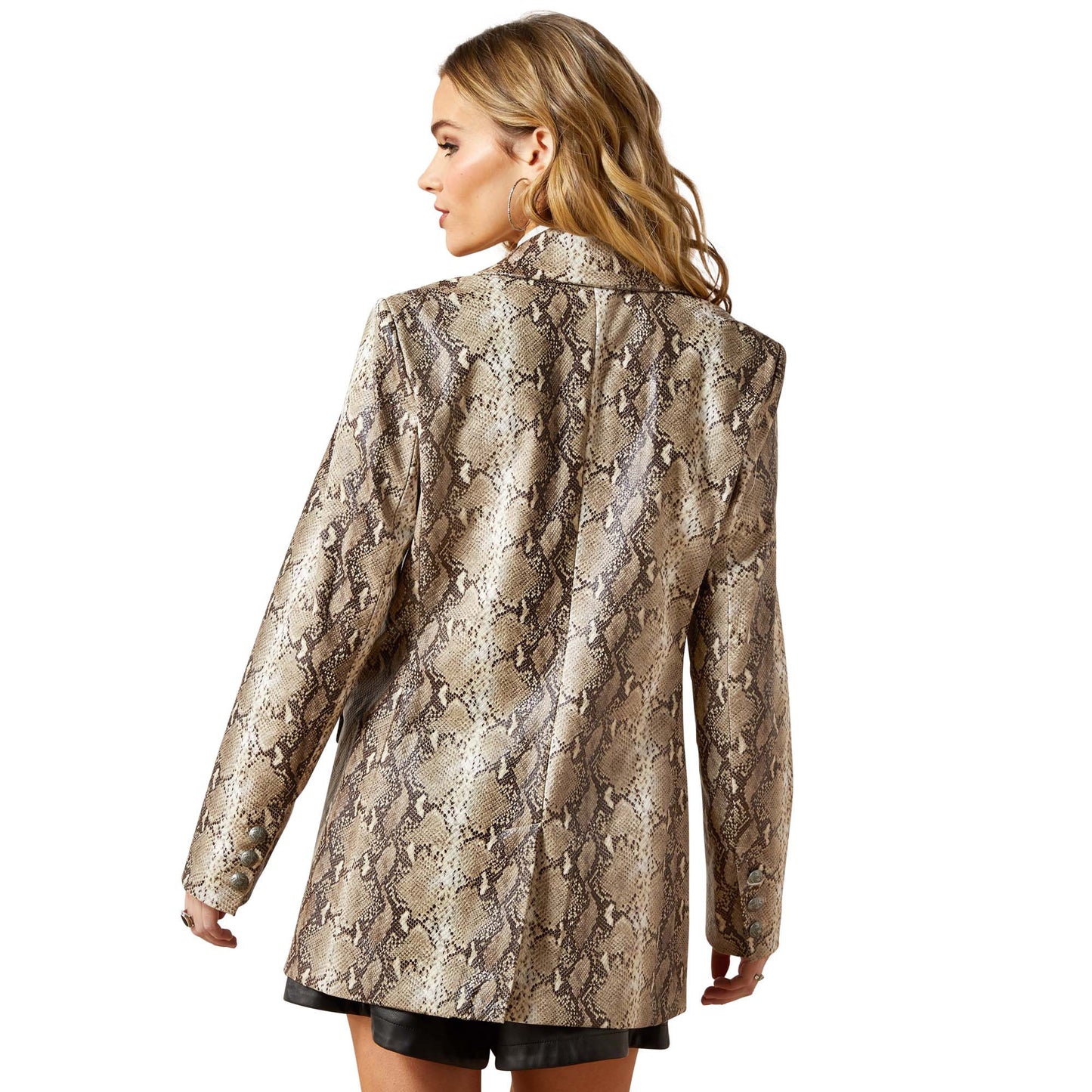 Ariat Women's Embossed Snakeskin Blazer – Brown Python