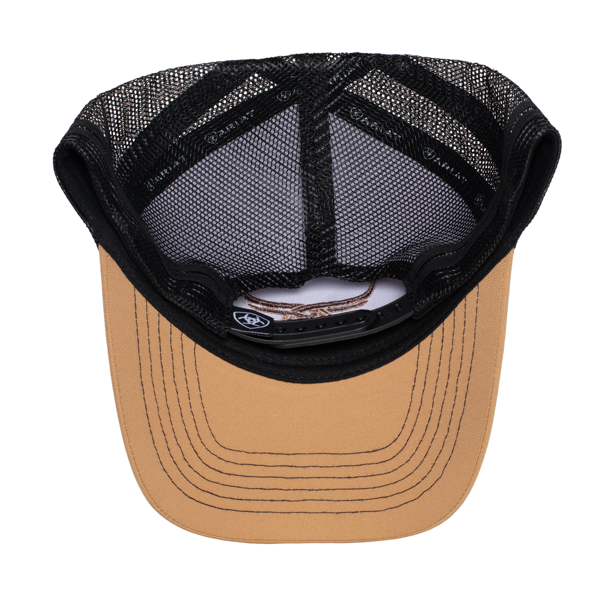 Ariat Bull Horn Trucker Cap – Black/Khaki