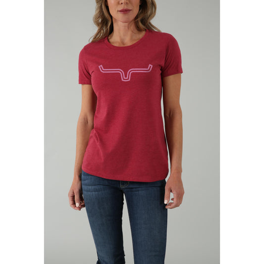 Kimes Ranch Ladies Outlier Tee Shirt Cardinal