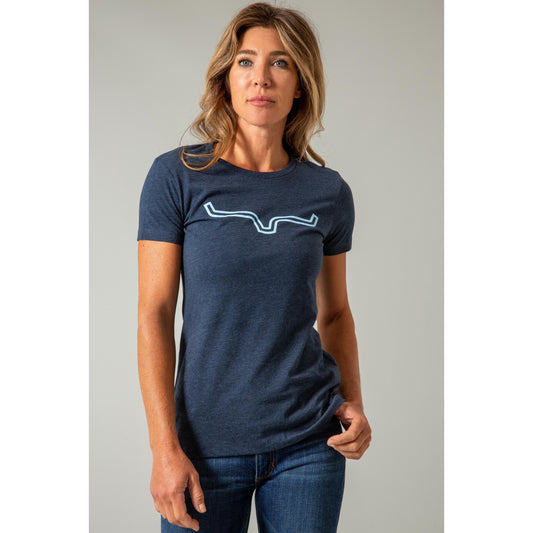 Kimes Ranch Ladies Outlier Tee Shirt Vintage Navy