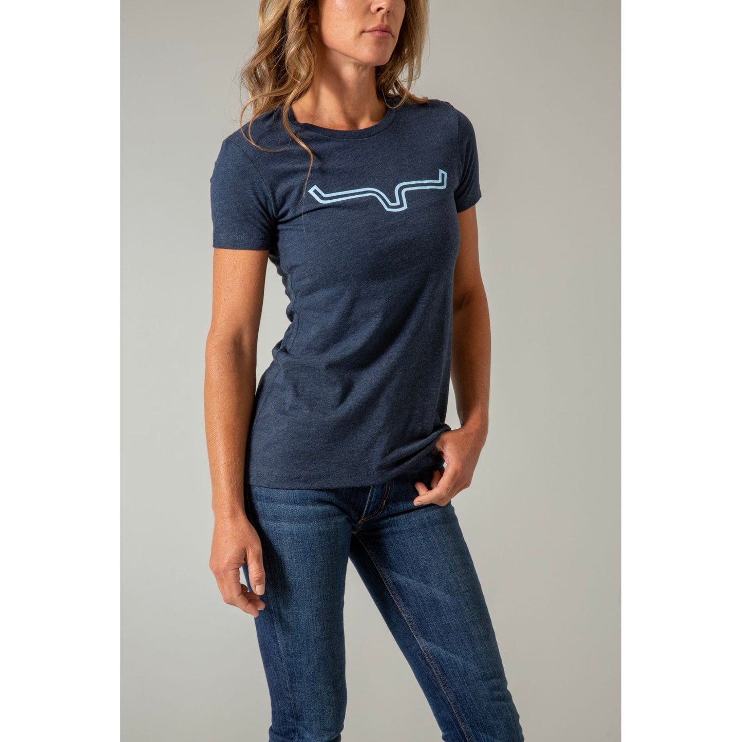 Kimes Ranch Ladies Outlier Tee Shirt Vintage Navy