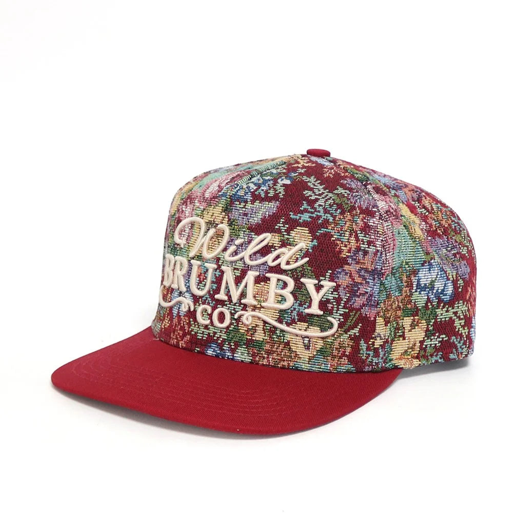Wild Brumby Co Dixie Floral Trucker Cap Red country trucker cap with floral design
