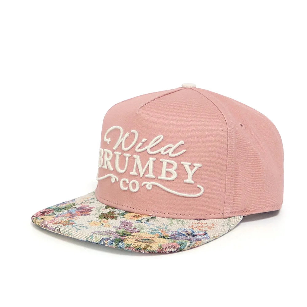 Wild Brumby Co Trixie Trucker Cap Pink Floral country trucker cap with floral design
