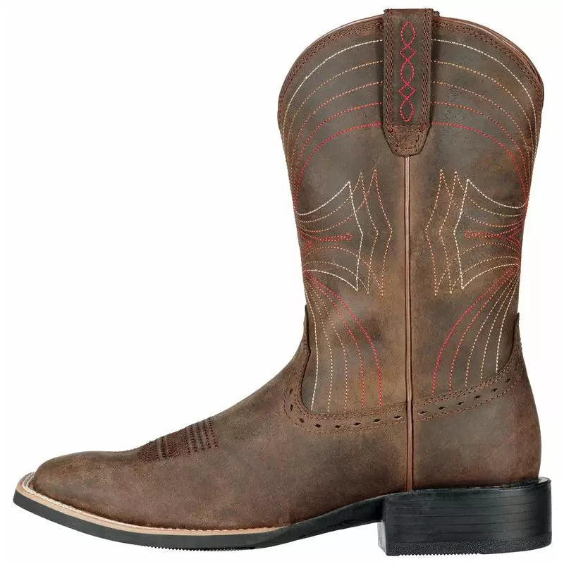 Ariat Mens Sport Square Toe Distressed Brown