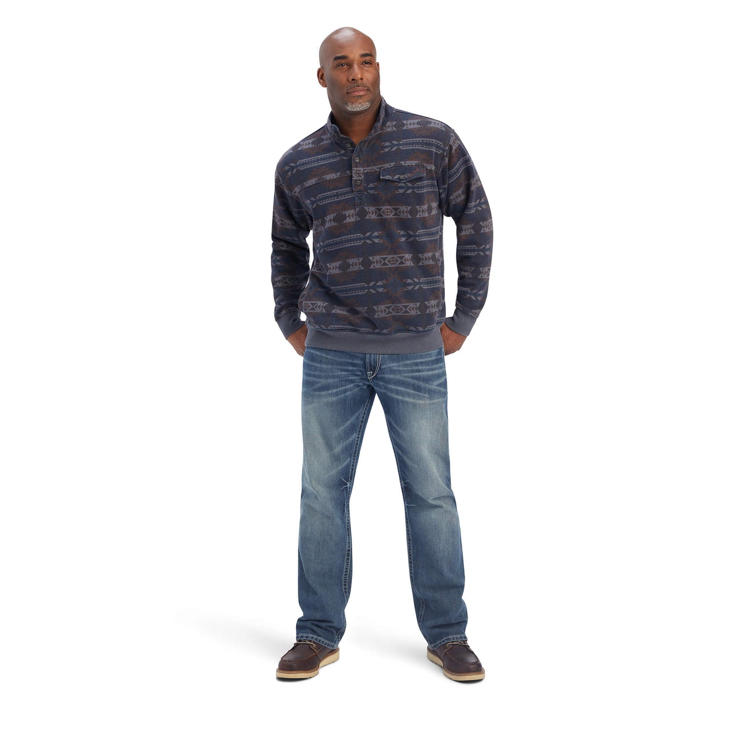 Ariat Mens Printed Overdyed Washed Sweater