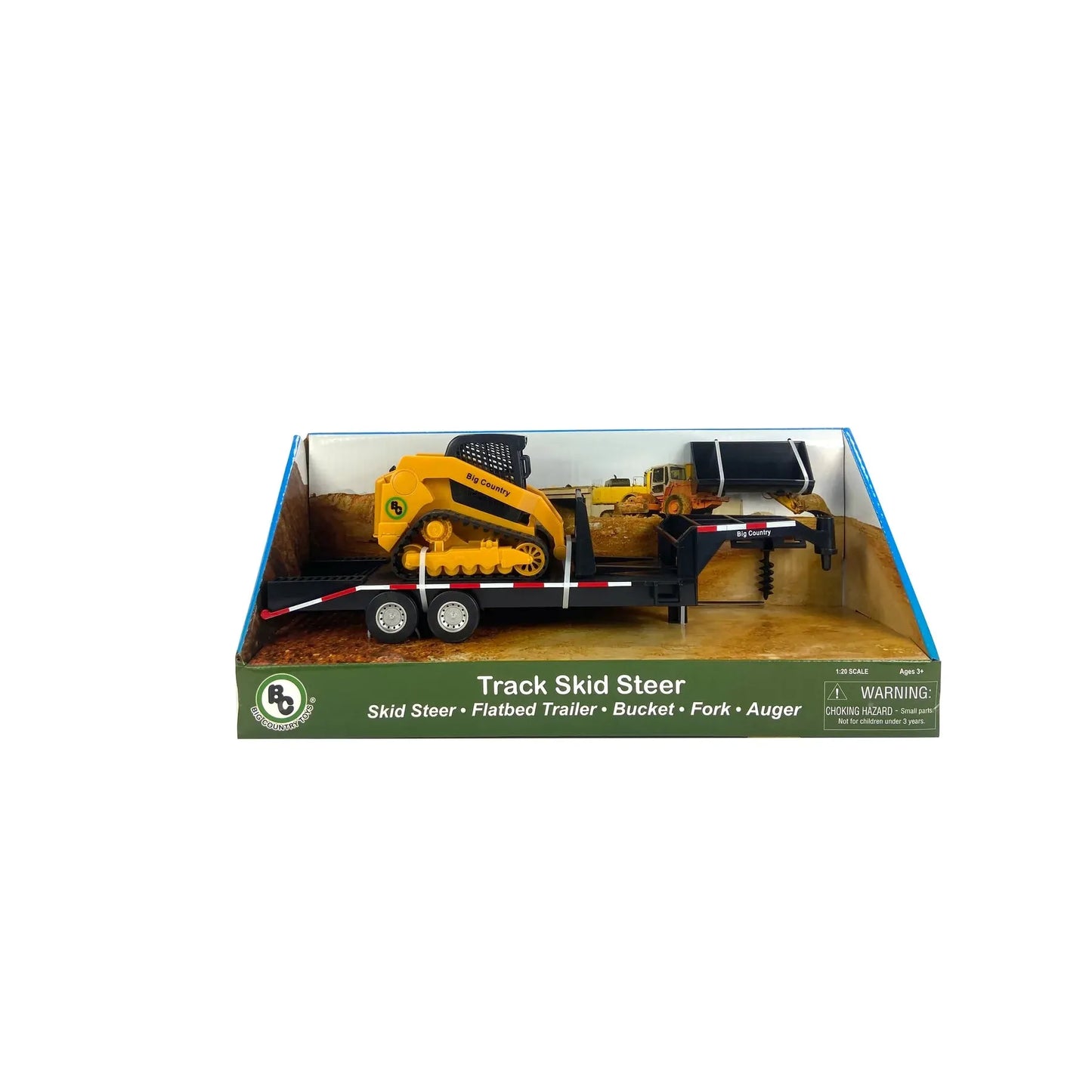 Big Country Toys Track Skid Steer, Trailer and Accessories