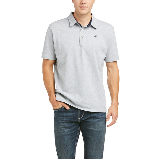 Ariat Men's Medal Polo Heather Grey