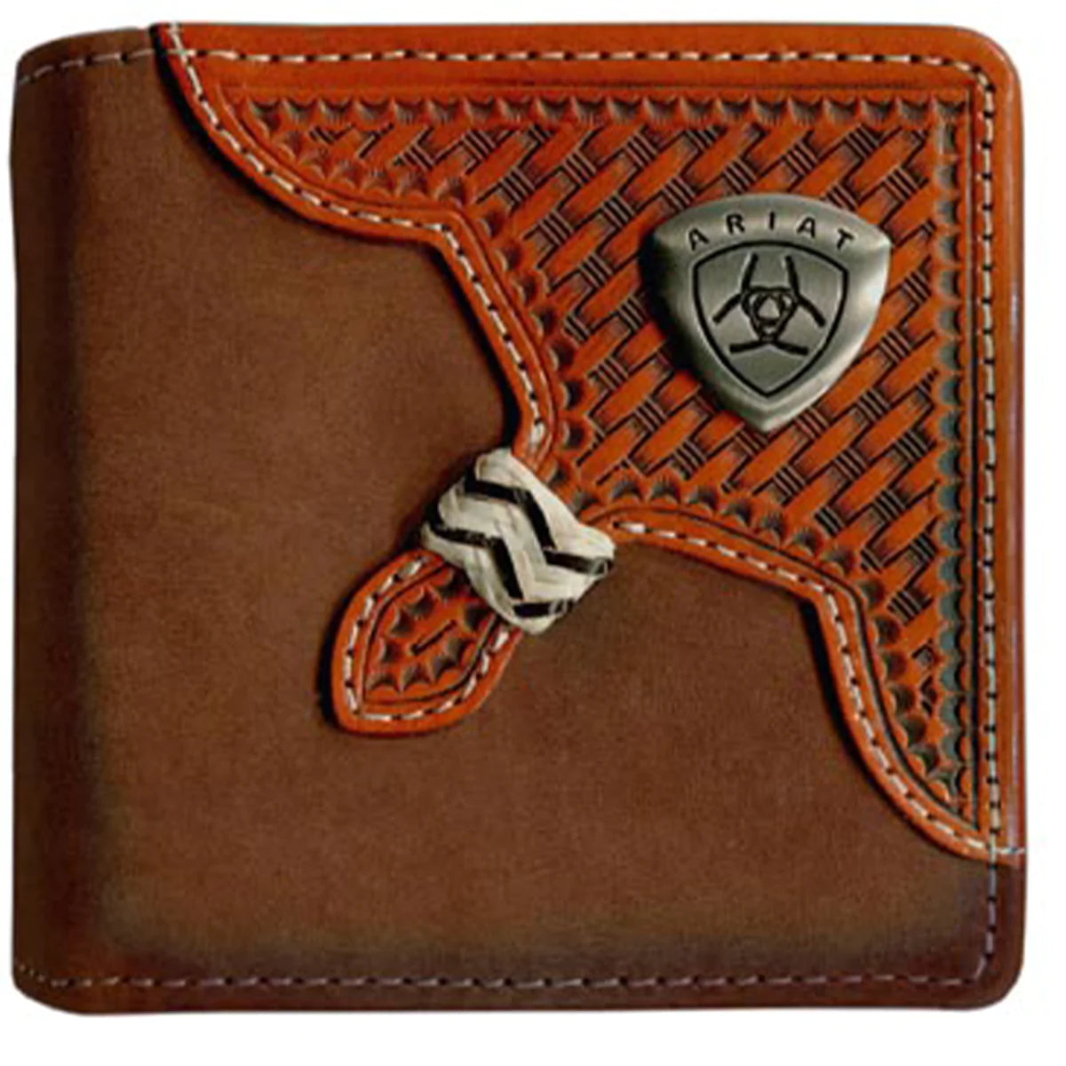 Ariat Bi-Fold Wallet (WLT2111A) Dark Tan