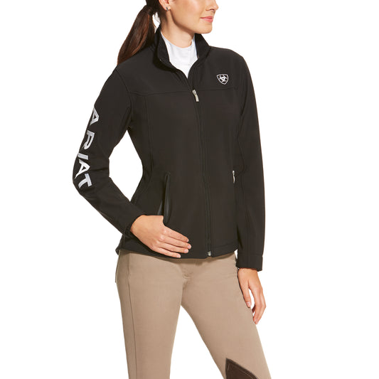 Ariat Women's New Team Softshell Jacket Black wind and water resistant riding jacket