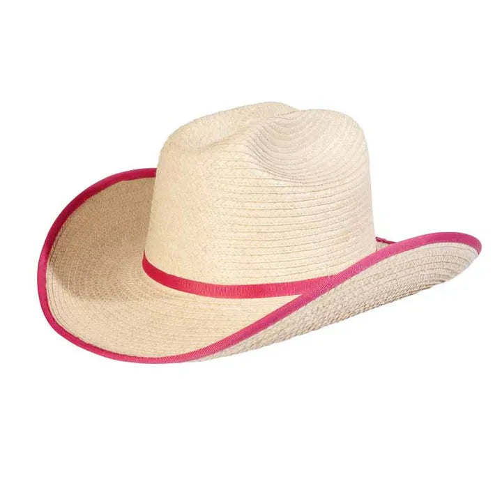 Sunbody Kids Cattleman Natural/Shocking Pink Bound Edge